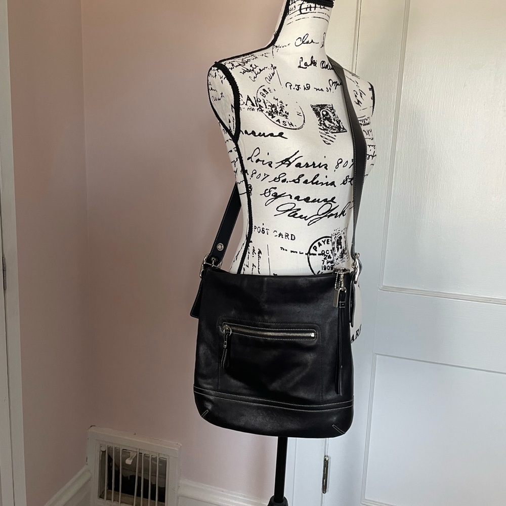 COACH black leather crossbody